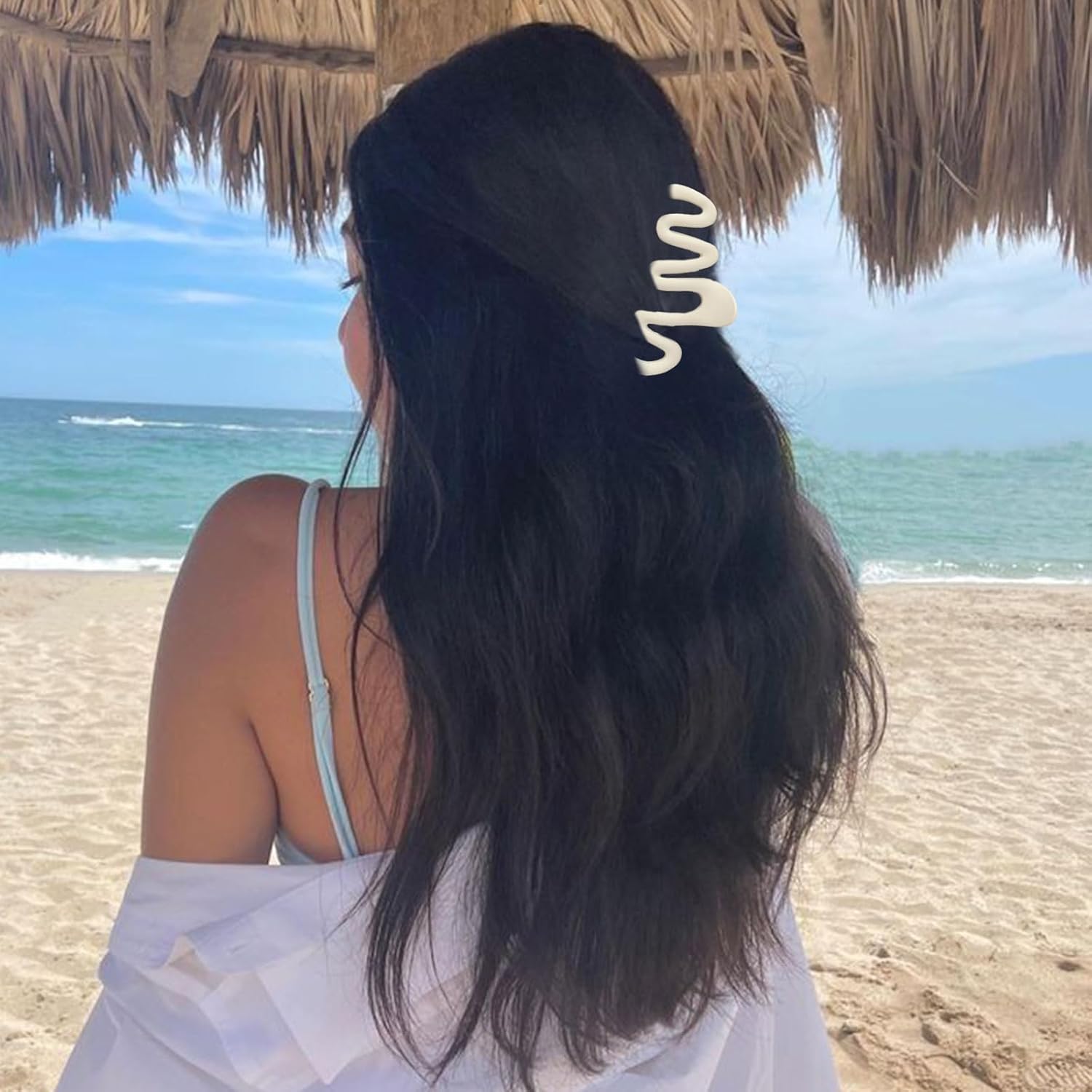 papasgix Pinzas para el cabello para mujer, 6 pinzas para el cabello, pinzas de pelo grandes para cabello grueso, clip de garra antideslizante,