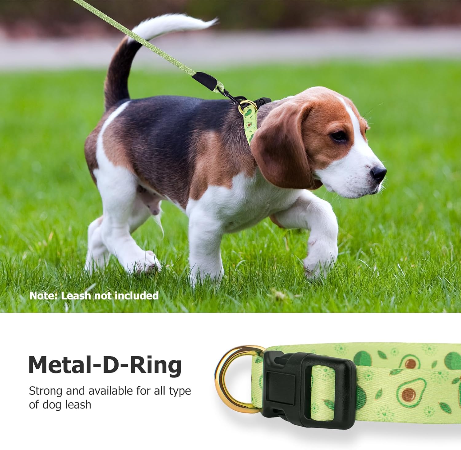 Collar de perro hecho a mano para perros pequeños, medianos y grandes, aguacate verde con colgante, moda de otoño e invierno, ideal para perros