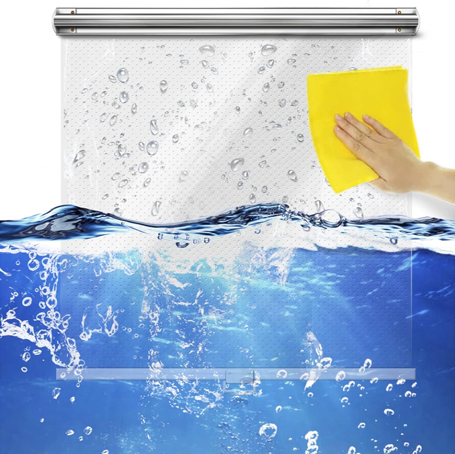 Persiana enrollable de polietileno transparente de PVC, con aislamiento térmico, a prueba de polvo, para supermercado, congelador, escaparate,