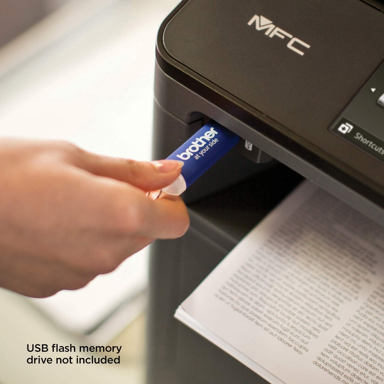 Brother MFC-L5800DWA Impresora láser monocromática inalámbrica todo en uno, color gris – Impresión de copia de fax – 42 ppm, 1200 x 1200 ppp,