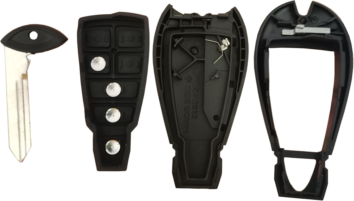 Repuesto para llavero remoto de entrada sin llave para Dodge Challenger Dodge Charger 2008-2010 Chrysler 300 (4 botones a)
