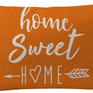 7COLORROOM Fundas de almohada de granja, color naranja, con citas para el hogar, rectangular, para la cintura, decoración de granja, regalos de 7COLORROOM Fundas de almohada de granja, color naranja, con citas para el hogar, rectangular, para la cintura, decoración de granja, regalos de