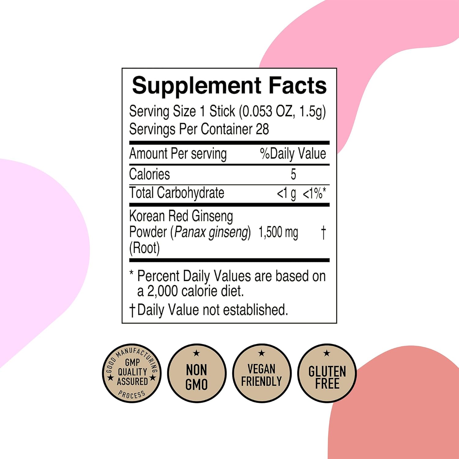 JungKwanJang Pure 100 barras de polvo de extracto de ginseng rojo coreano, 28 unidades