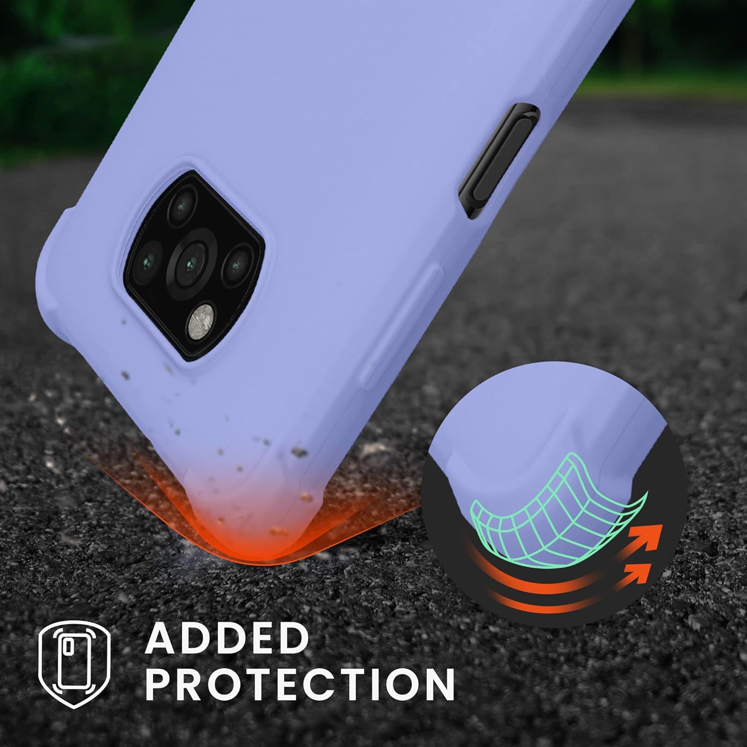 kwmobile Funda cruzada compatible con Xiaomi Poco X3 NFCPoco X3 Pro – Funda de silicona TPU con correa – Lavanda