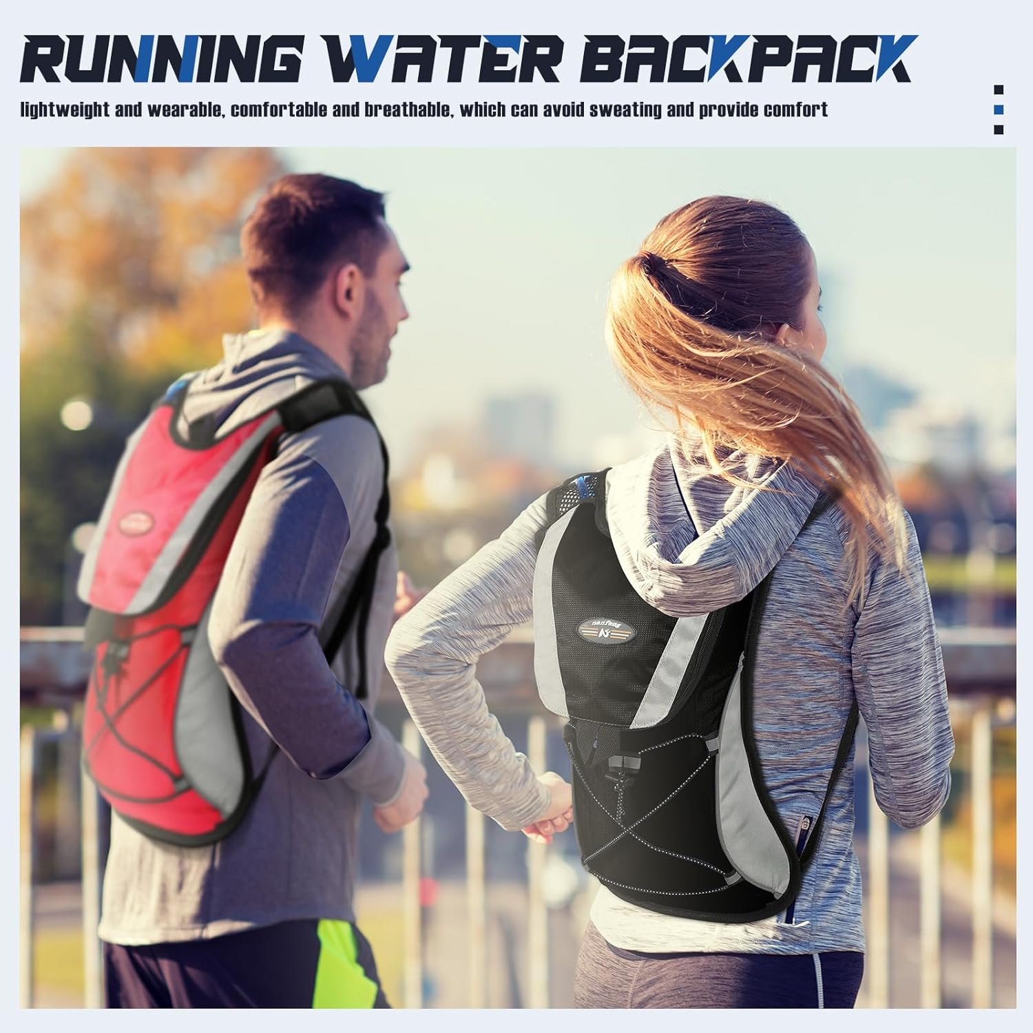 2 Pack Hydration Backpack Pack with 2L Water Bladder, Hiking Backpack with Hydration Bladder Water Rucksack Backpack Bladder Bag Cycling Bicycle