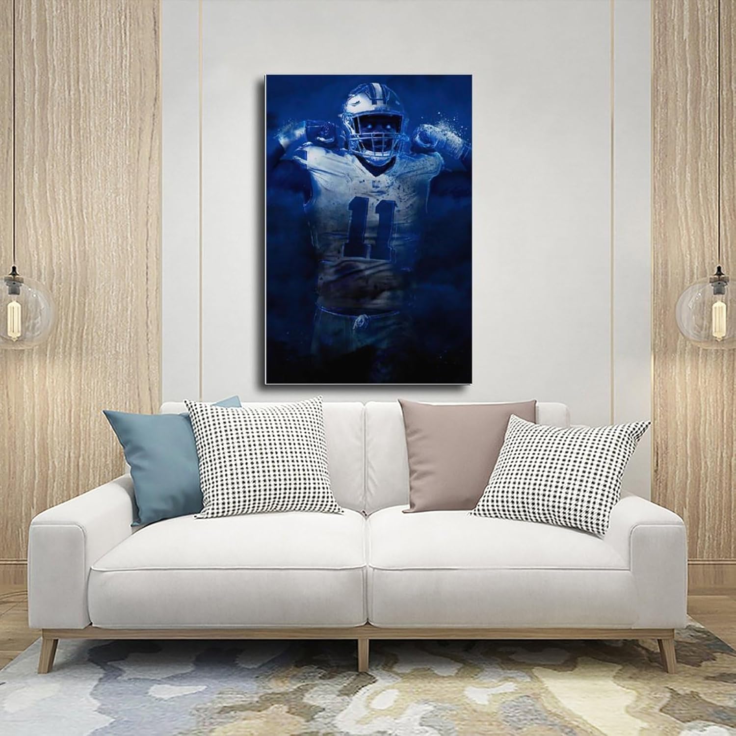 BAVIEN Póster de Micah Parsons en lienzo de fútbol americano, decoración de dormitorio, paisaje deportivo, oficina, habitación, regalo, sin marco 12