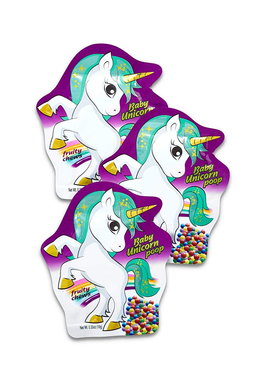 Baby Unicorn Poop Candy Fruit Chews, deleita a tus hijos con estos adorables recuerdos de fiesta de dulces de unicornio y rellenos de bolsas de