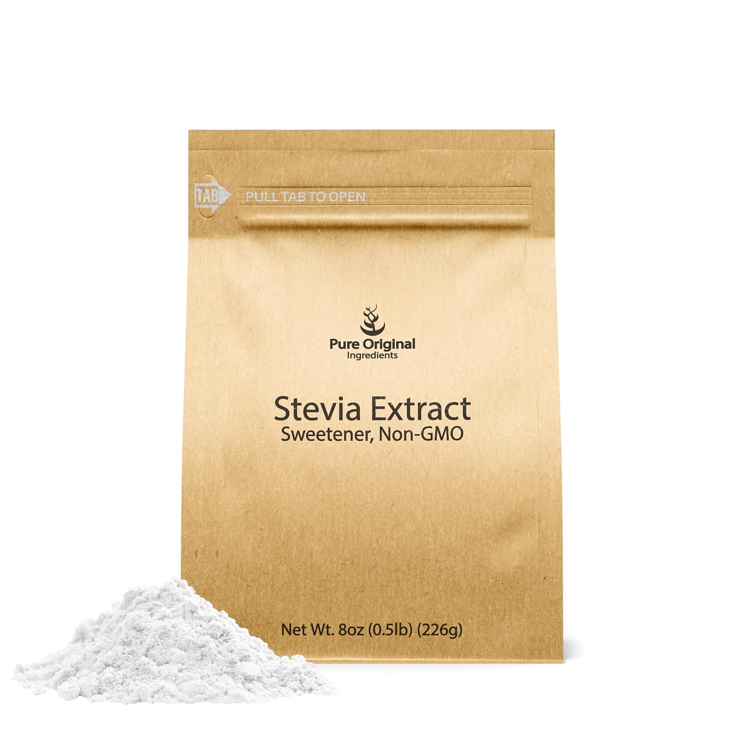 Pure Original Ingredients Paquete de harina de almendras y extracto de stevia, varios tamaños sin gluten, horneado
