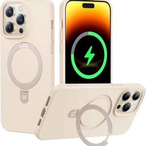 CASEKOO Funda para iPhone 14 Pro Max con soporte invisible compatible con MagSafe silicona antiestática sin polvo Funda protectora antideslizante CASEKOO Funda para iPhone 14 Pro Max con soporte invisible compatible con MagSafe silicona antiestática sin polvo Funda protectora antideslizante
