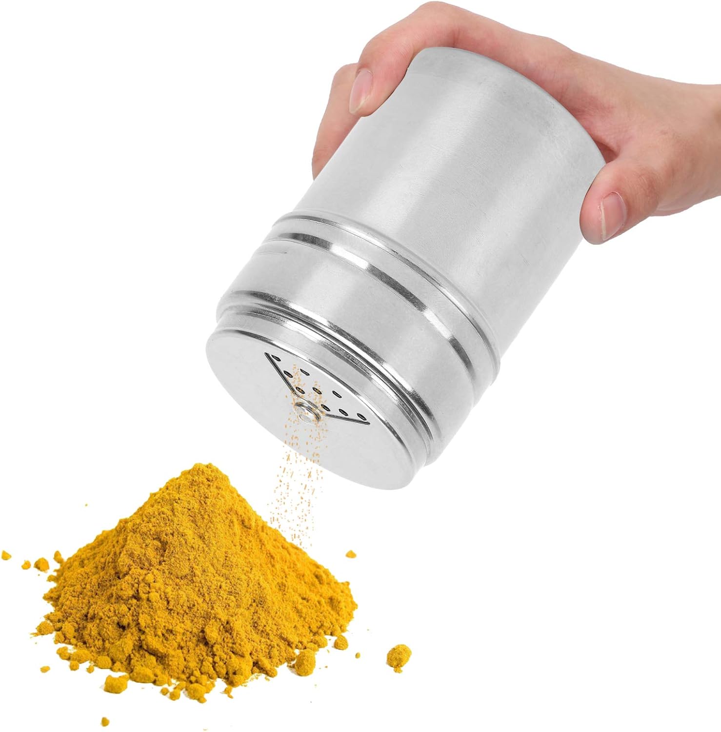 Juego de tarros de especias, 5 botellas de condimento de acero inoxidable con tapas giratorias, accesorio de cocina esencial para barbacoa y