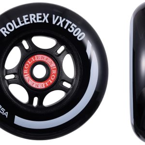 Rollerex VXT500 RipStikRuedas de patinaje en línea (paquete de 2 con rodamientos, espaciadores y arandelas) (uso en cuchillas de rodillos de Rollerex VXT500 RipStikRuedas de patinaje en línea (paquete de 2 con rodamientos, espaciadores y arandelas) (uso en cuchillas de rodillos de