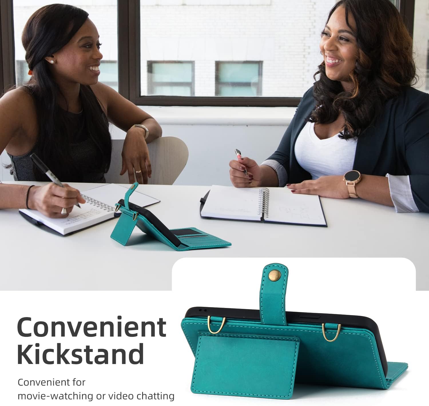 Compatible con Samsung Galaxy A32 5G 2021 6.5 pulgadas Funda tipo cartera con soporte de correa de hombro multifunción 2 en 1 cubierta magnética