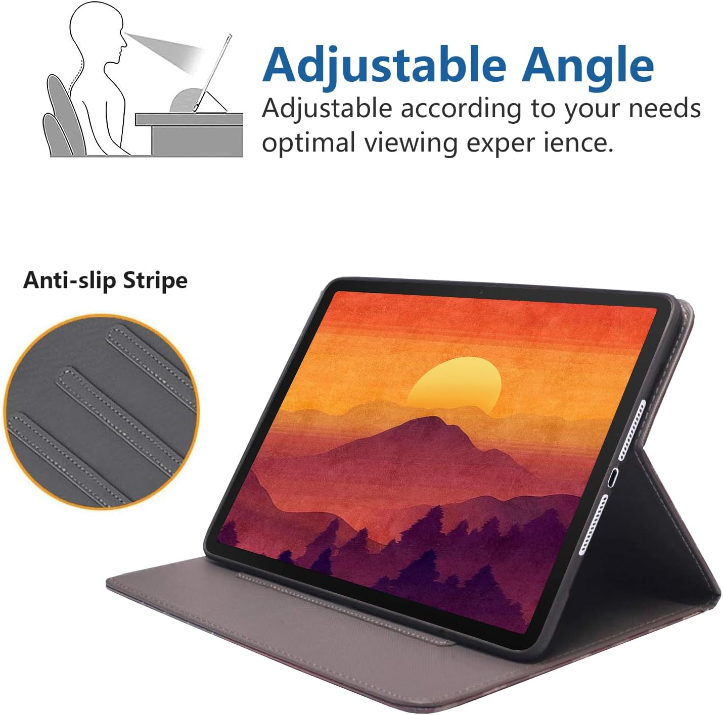 Funda para Samsung Galaxy Tab A8 de 10.5 pulgadas 2022 (Modelo SM-X200X205X207) – Funda delgada de piel sintética con función de reposoencendido