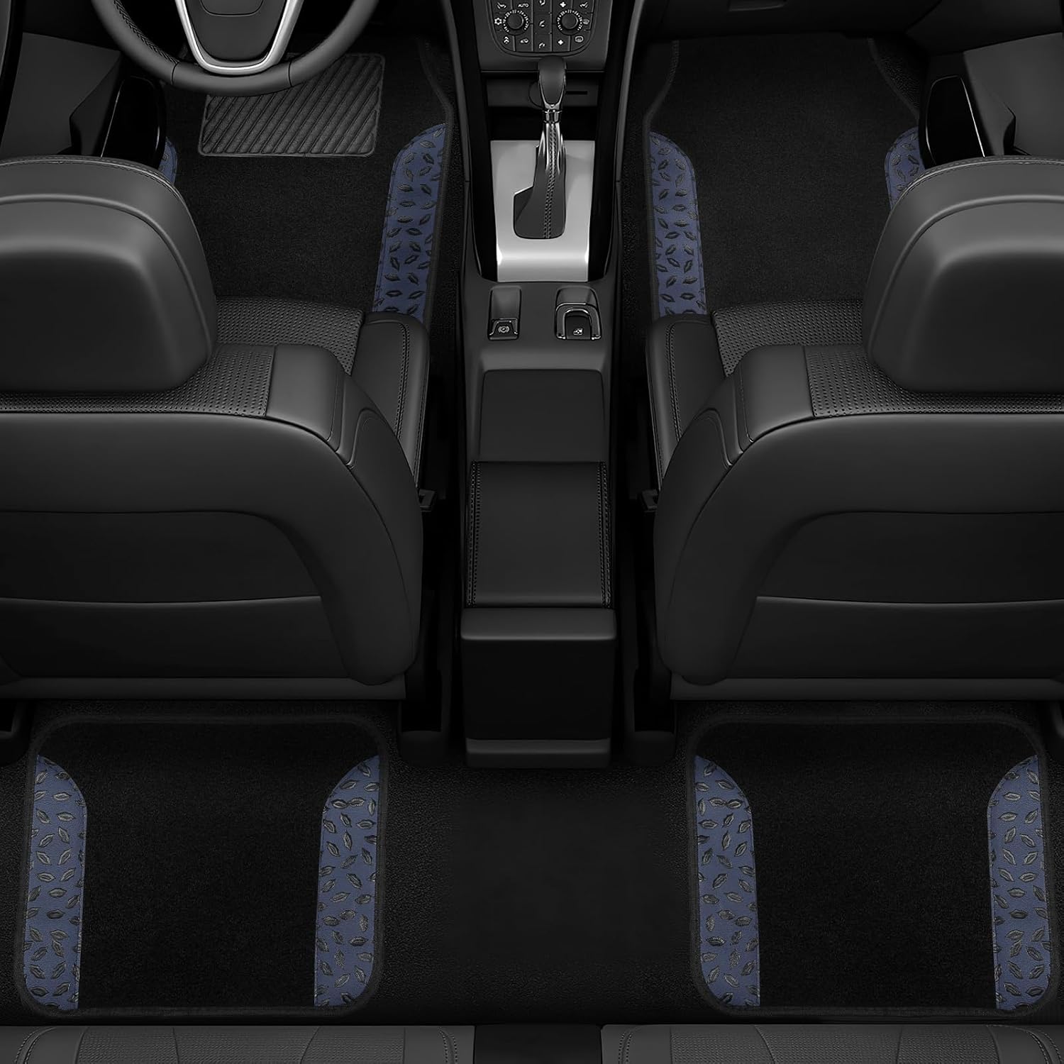 GSPSCN Sexy Lip 3D Print Carpet,Premium Two-Tone Leather Car Floor Mats with Anti-Slip Heel Pad,Fashion Car Accessories Universal for Car,SUV,
