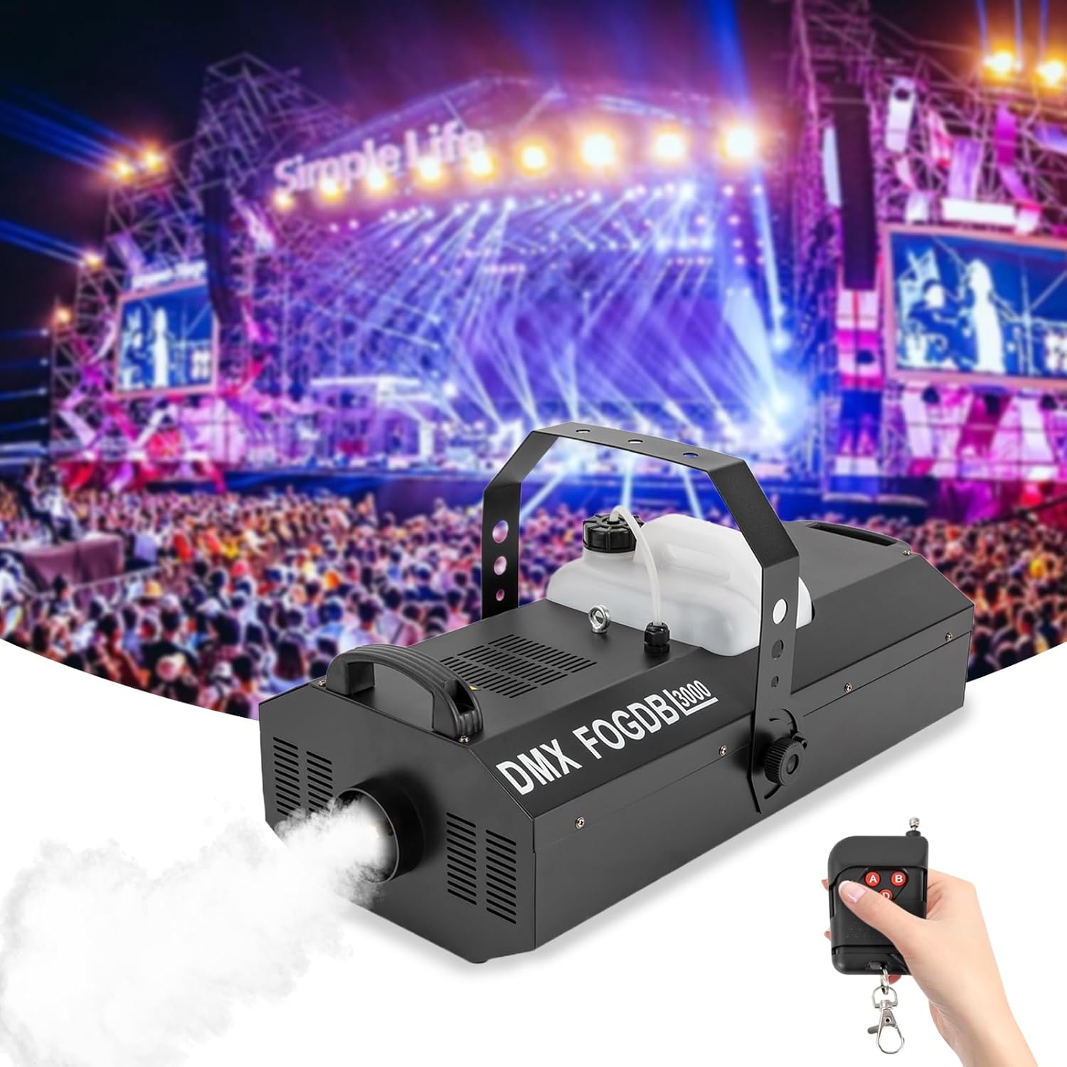 Máquina de niebla de escenario de 110 V 3000 W, nebulizador de escenario DMX con control remoto para efecto de escenario, boda, discoteca, club,