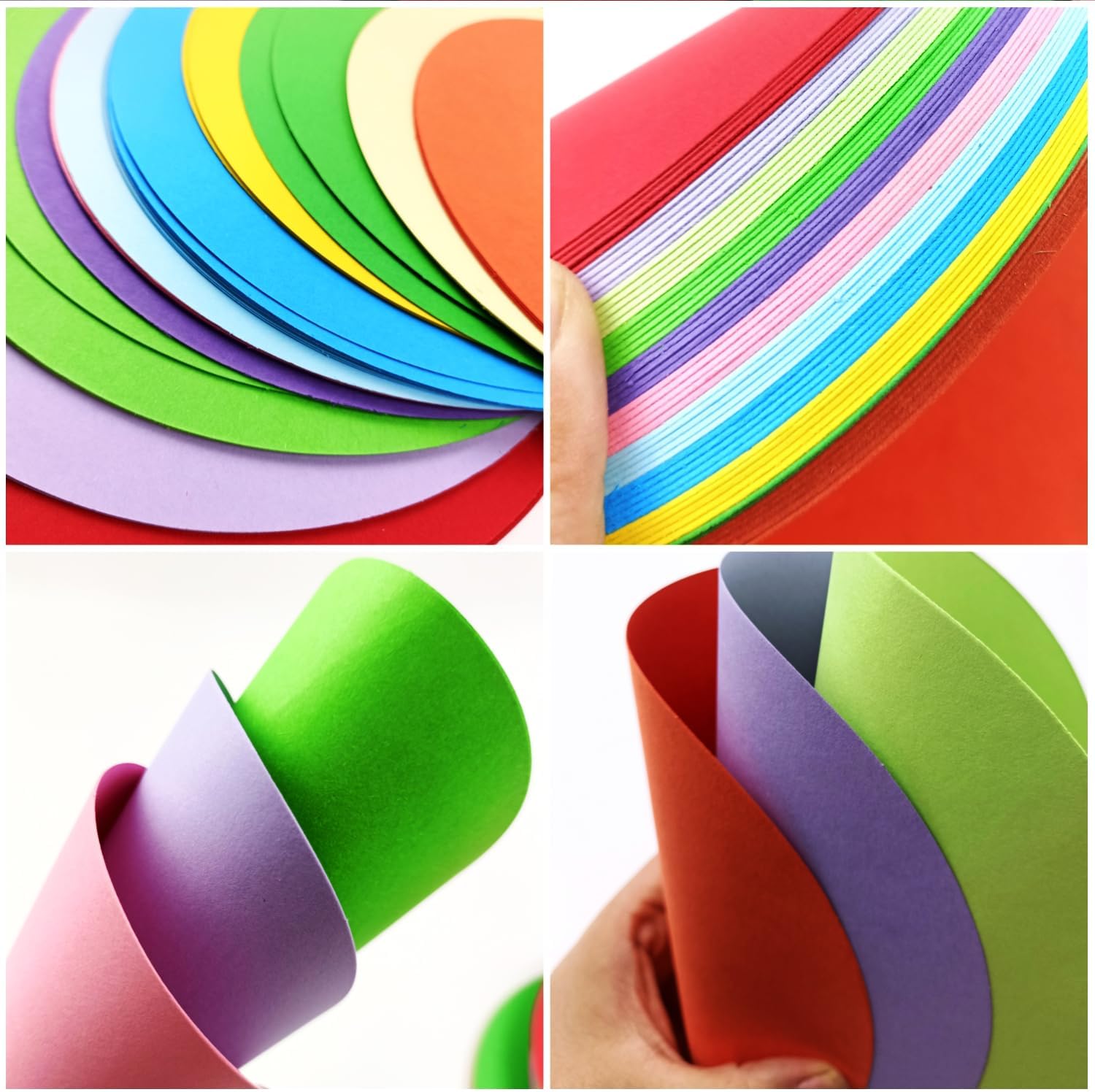 KYMY 60 piezas de papel de cartulina redondo de color, 10 colores surtidos de 7.05 ozm grueso de color pastel, papel de construcción impreso de