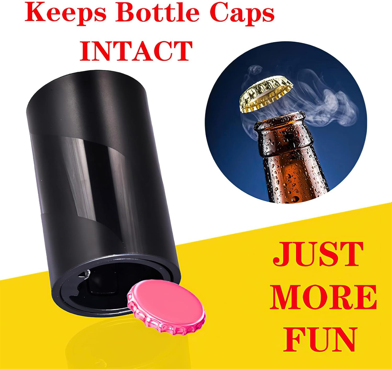 Destapador de Cerveza Divertidos automático con tapa de botella de cerveza para cocas mexicanas, botellas de vidrio con metal, sin daños en las