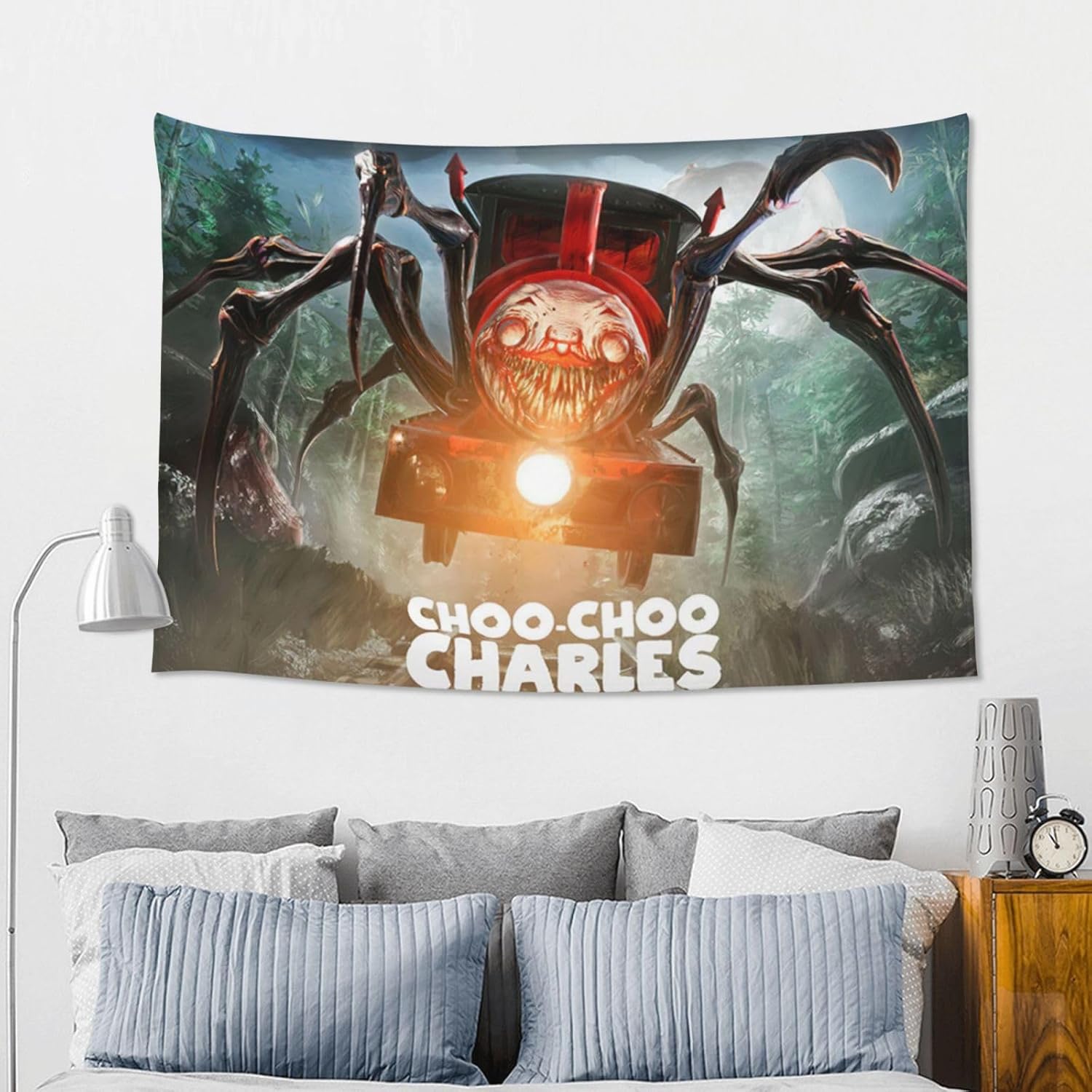 Choo-Choo – Tapiz de Charles para colgar en la pared, decoración del hogar, manta de pared, dormitorio, sala de estar, dormitorio, póster de telón