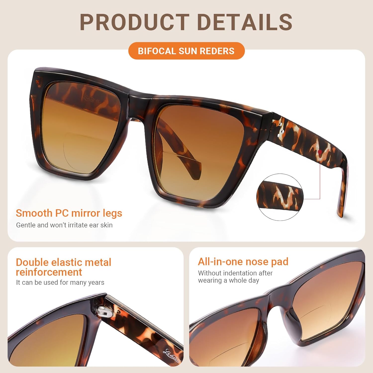 Paquete de 3 lentes de sol bifocales para mujer, lentes de lectura de sol de ojo de gato para mujer con gafas vintage de gran tamaño