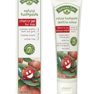 Nature’s Gate Pasta dental natural sin flúor, gel de cereza, 5 oz (141 g) (paquete de 4) Nature’s Gate Pasta dental natural sin flúor, gel de cereza, 5 oz (141 g) (paquete de 4)