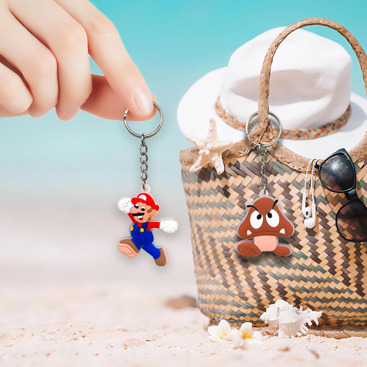 Llavero de dibujos animados, lindo llavero de silicona para niños y niñas, regalo de fiesta (12 piezas)