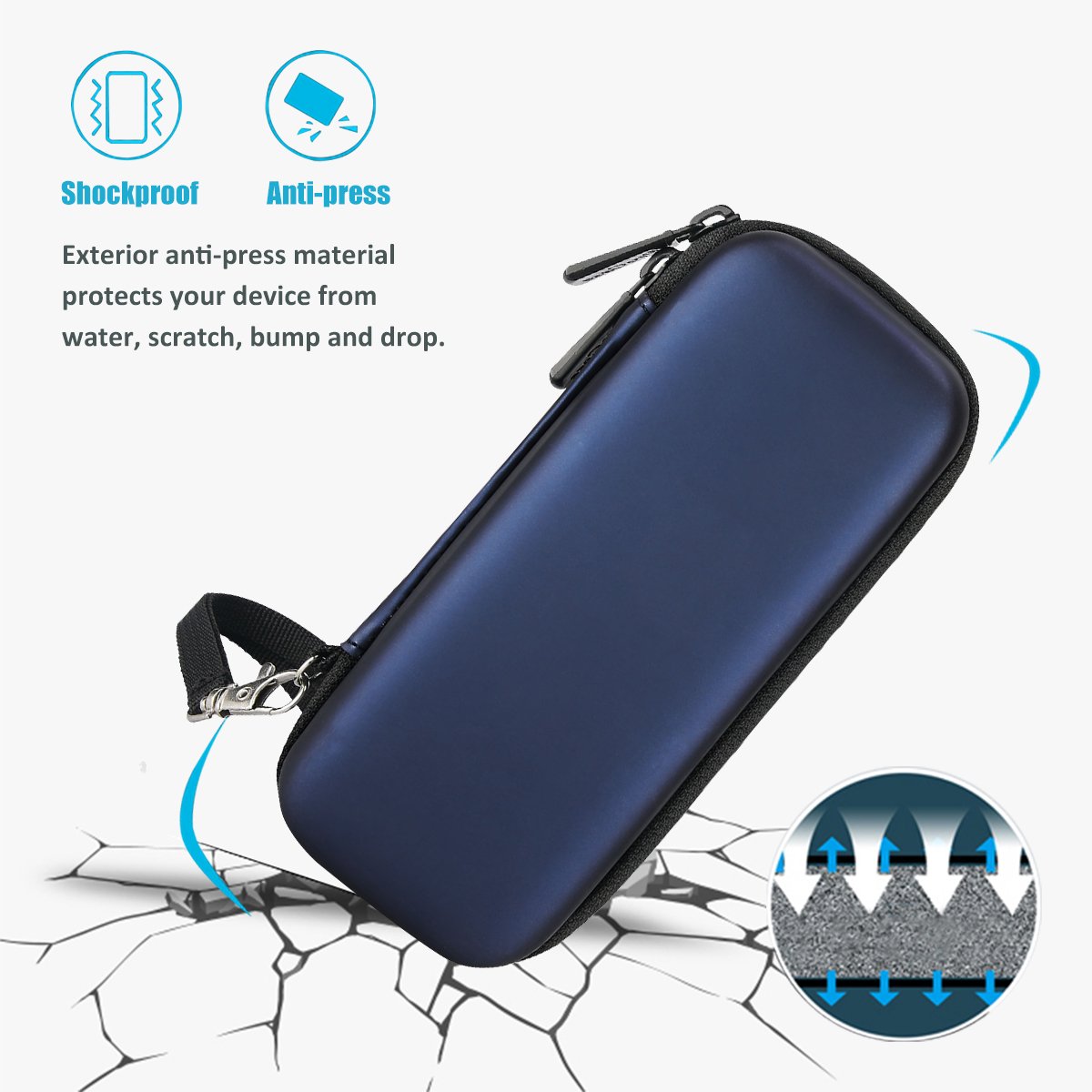 ProCase Estuche rígido para recortadora y afeitadora eléctrica híbrida, bolsa de transporte organizadora de viaje para QP2520 QP2530 QP2620 QP2630 –