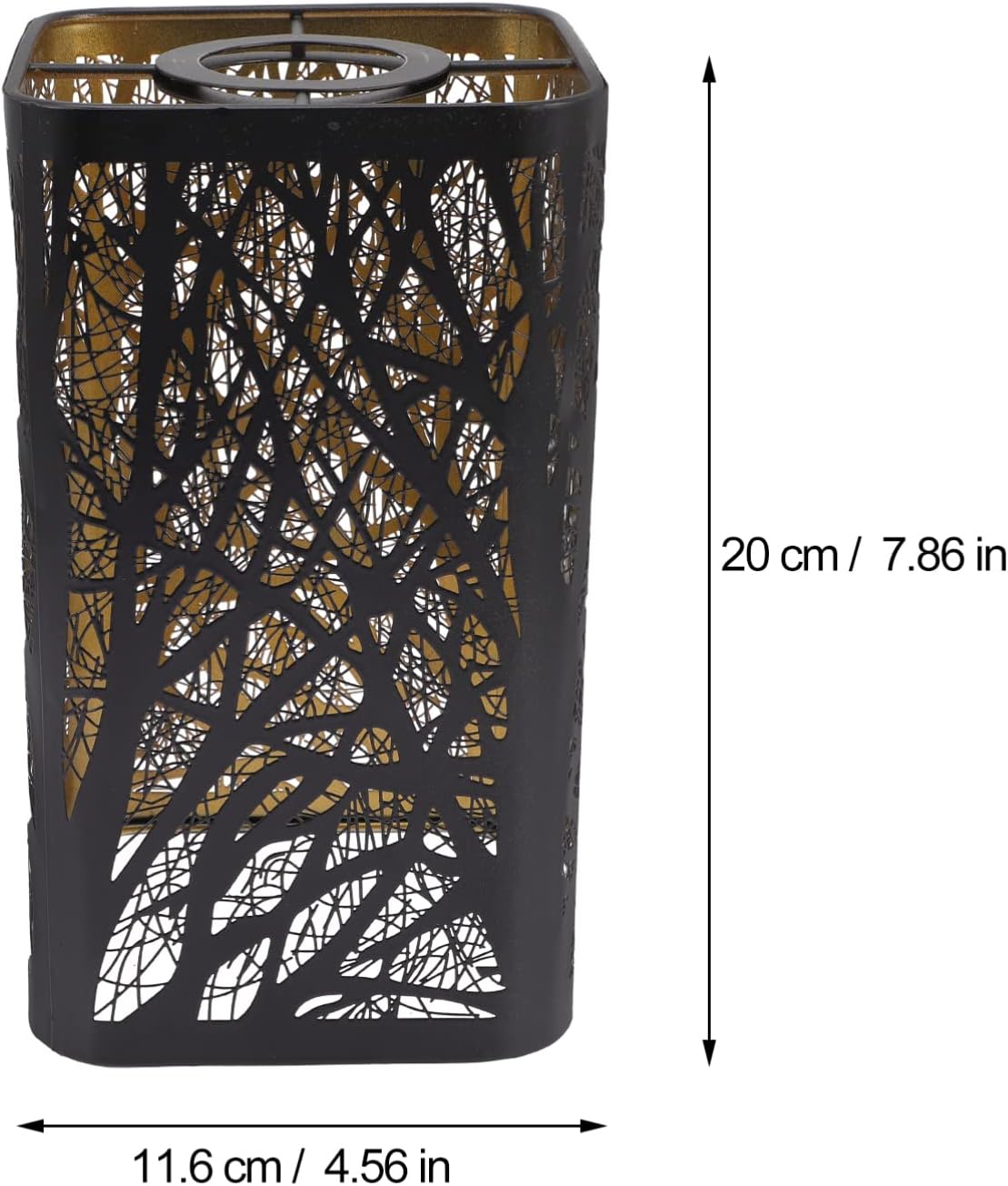 KALLORY Sombras de lámpara de metal, pantalla hueca tallada, cubierta de lámpara de hierro, estilo moderno, pantalla decorativa para lámpara de