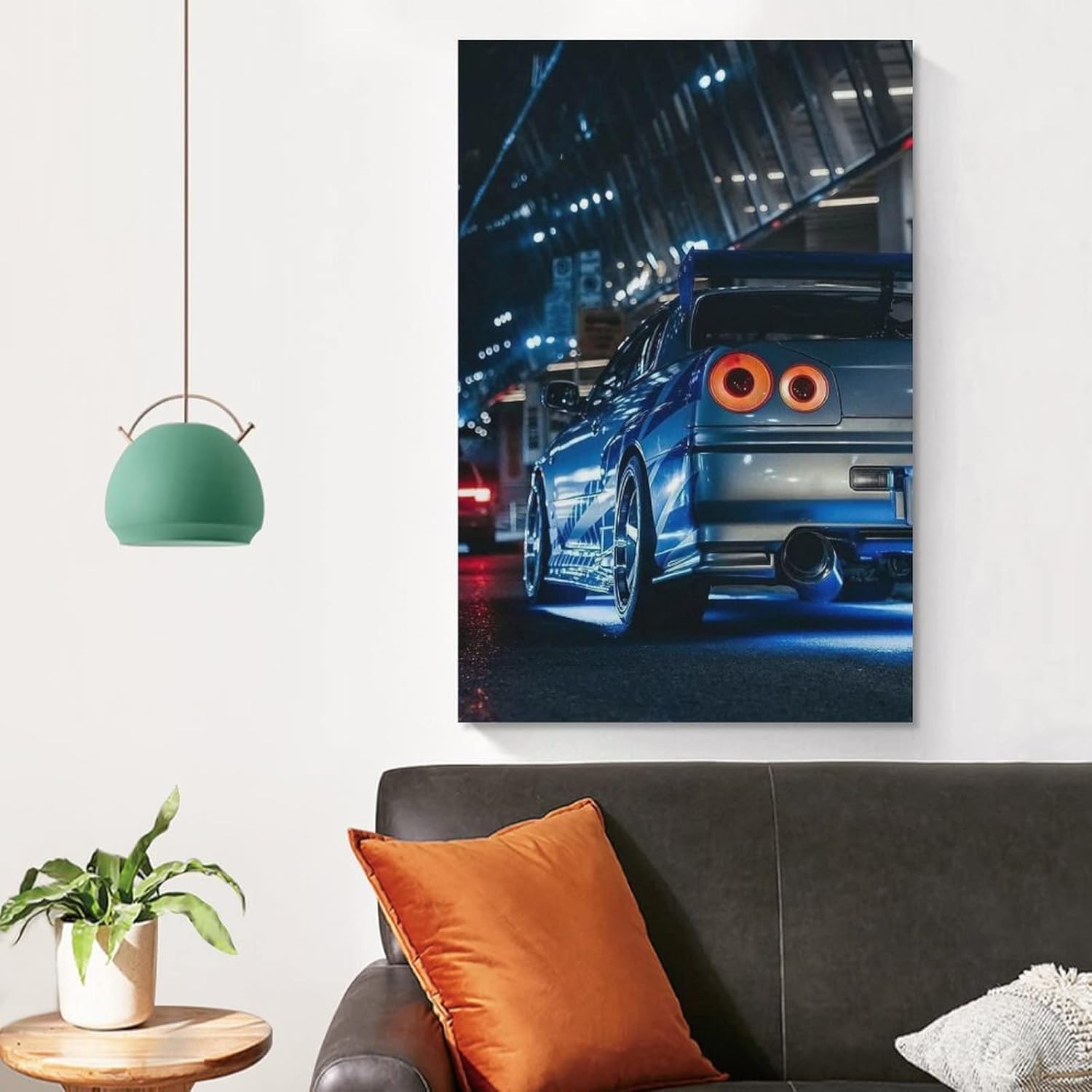 Jdm Art – Póster de automóvil japonés azul, lienzo para pared, decoración familiar moderna, 08 x 12 pulgadas (7.9 x 11.8 in)