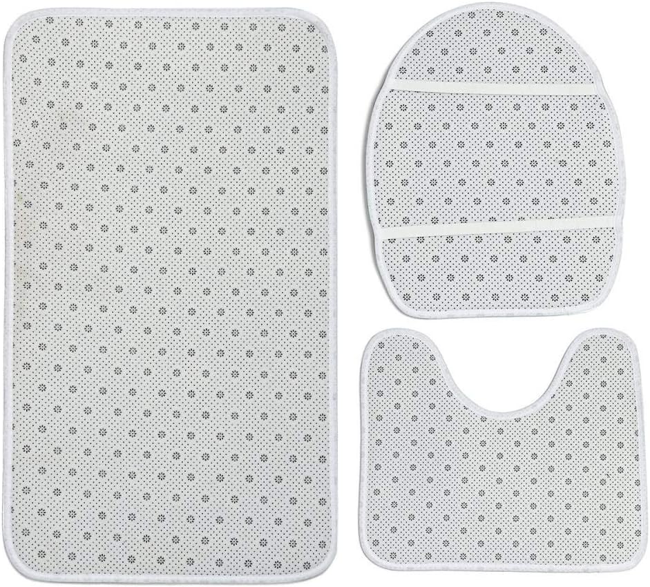 Juego de 3 alfombrillas de baño geométricas negras doradas, griegas, meandro, impermeables, antideslizantes, lavables para baño, juego de 3 piezas