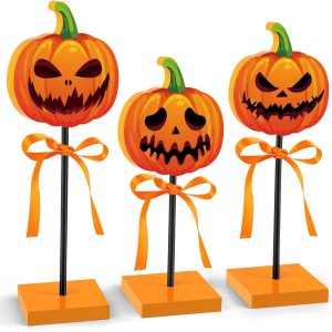 3 piezas de decoración de bandeja escalonada de Halloween, calabaza de madera, decoración de Halloween, letrero aterrador para interiores para 3 piezas de decoración de bandeja escalonada de Halloween, calabaza de madera, decoración de Halloween, letrero aterrador para interiores para
