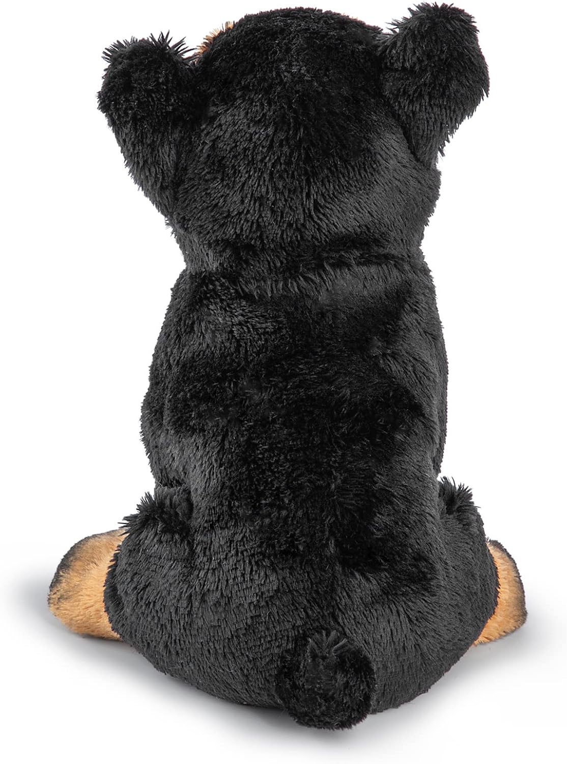 DEMDACO Rottweiler – Puf de peluche de poliéster para perro, color negro y bronceado, 6 x 5 pulgadas