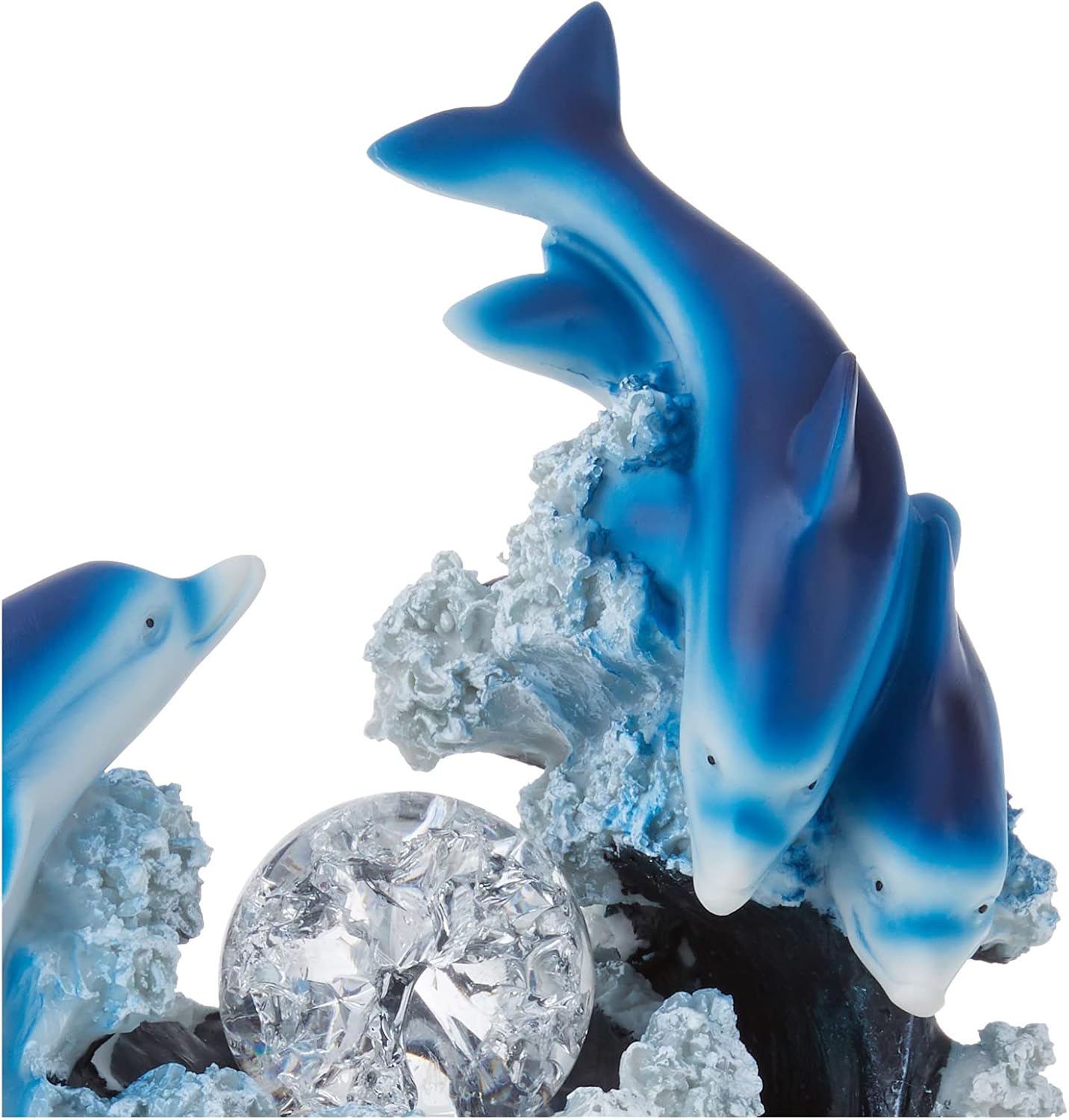OK Lighting Fuente de mesa Dolphin de 11.50″ de alto, azul