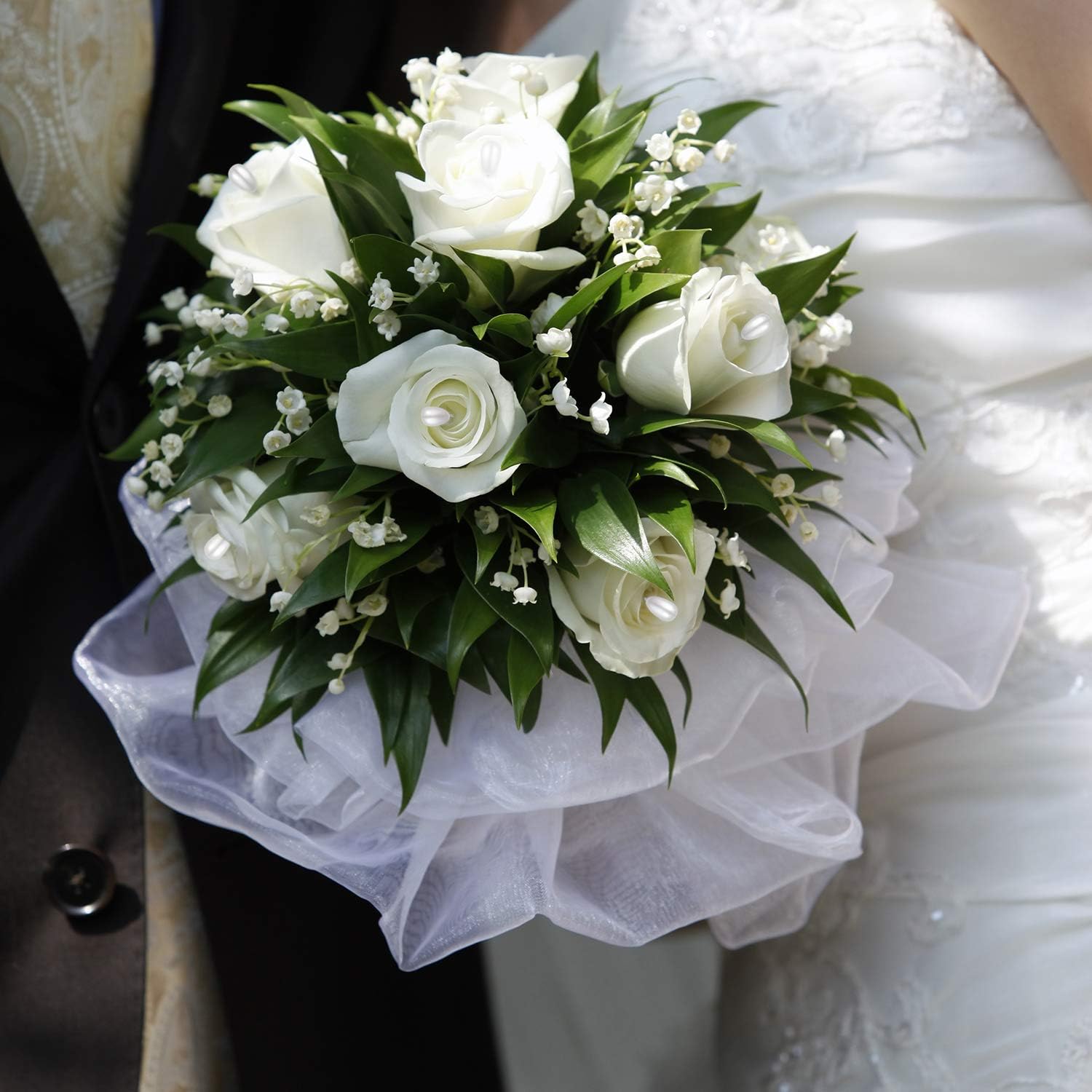 Alfileres de ramillete para ramo de boda, alfileres de cabeza recta blanca para manualidades, joyería, costura, decoración de flores de boda (200