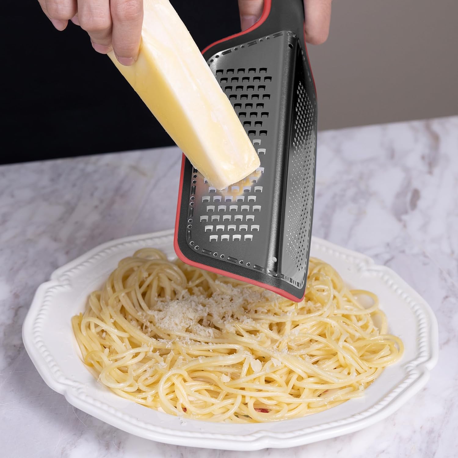 Cohesion Zester Grater for Kitchen with Double-sided – Kitchen Lemon Zester Tool for Cheese, Citrus, Garlic, Ginger, Nutmeg, Chocolate, Fruits,