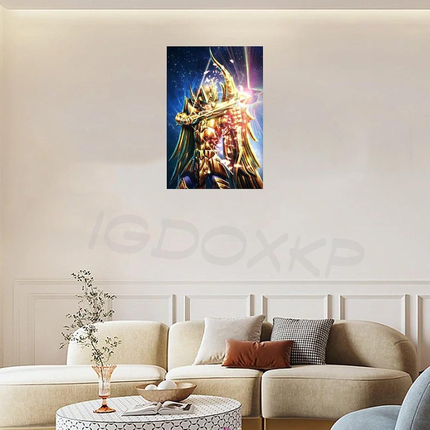 Póster de anime de Saint Seiya Sagitario (2) pósteres e impresiones de pintura en lienzo para decoración de sala de estar, dormitorio, 08 x 12