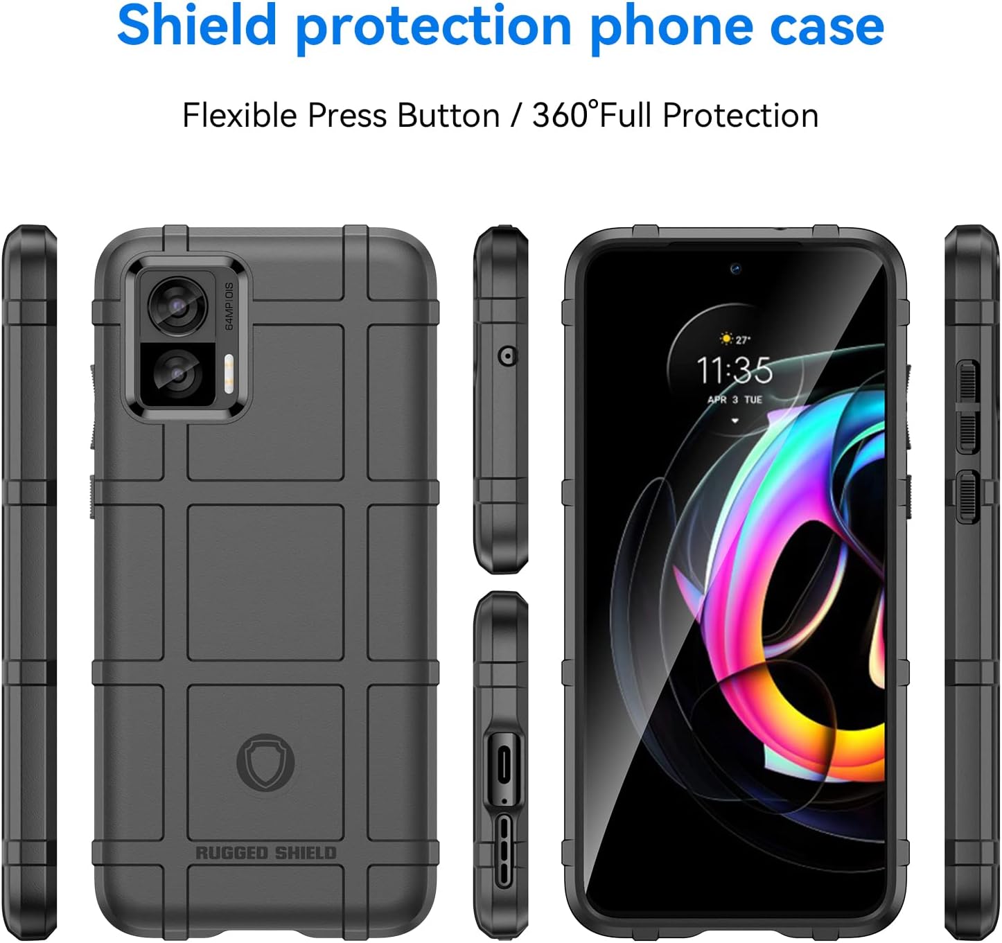Monwutong Funda delgada para Motorola Edge 30 Neo, funda resistente para Moto Edge 30 Lite, funda protectora resistente a prueba de golpes de grado
