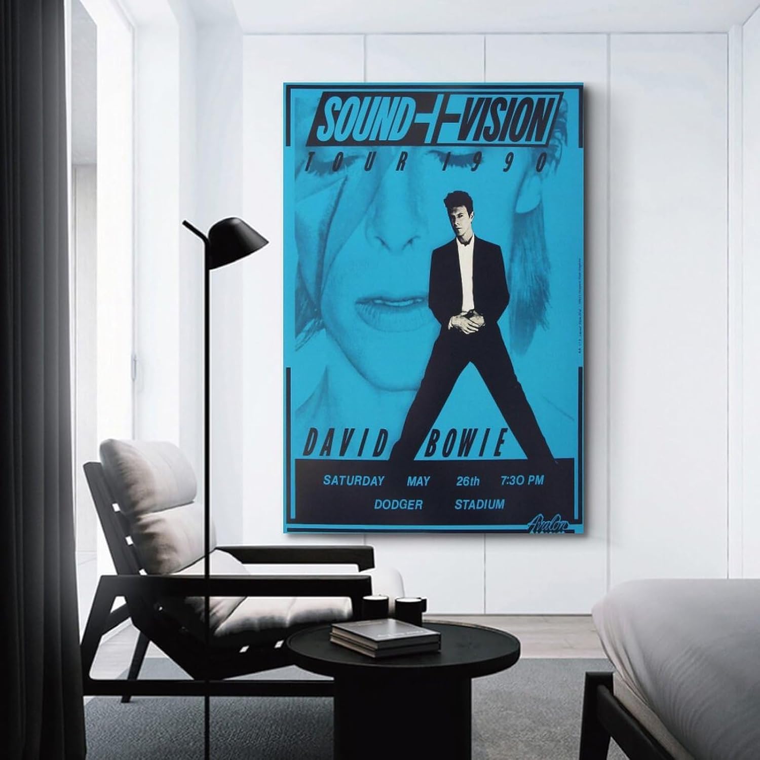 SCOOVY Póster de música vintage de David Bowie de rock, pintura decorativa, lienzo, pósteres de pared e impresión artística moderna para decoración