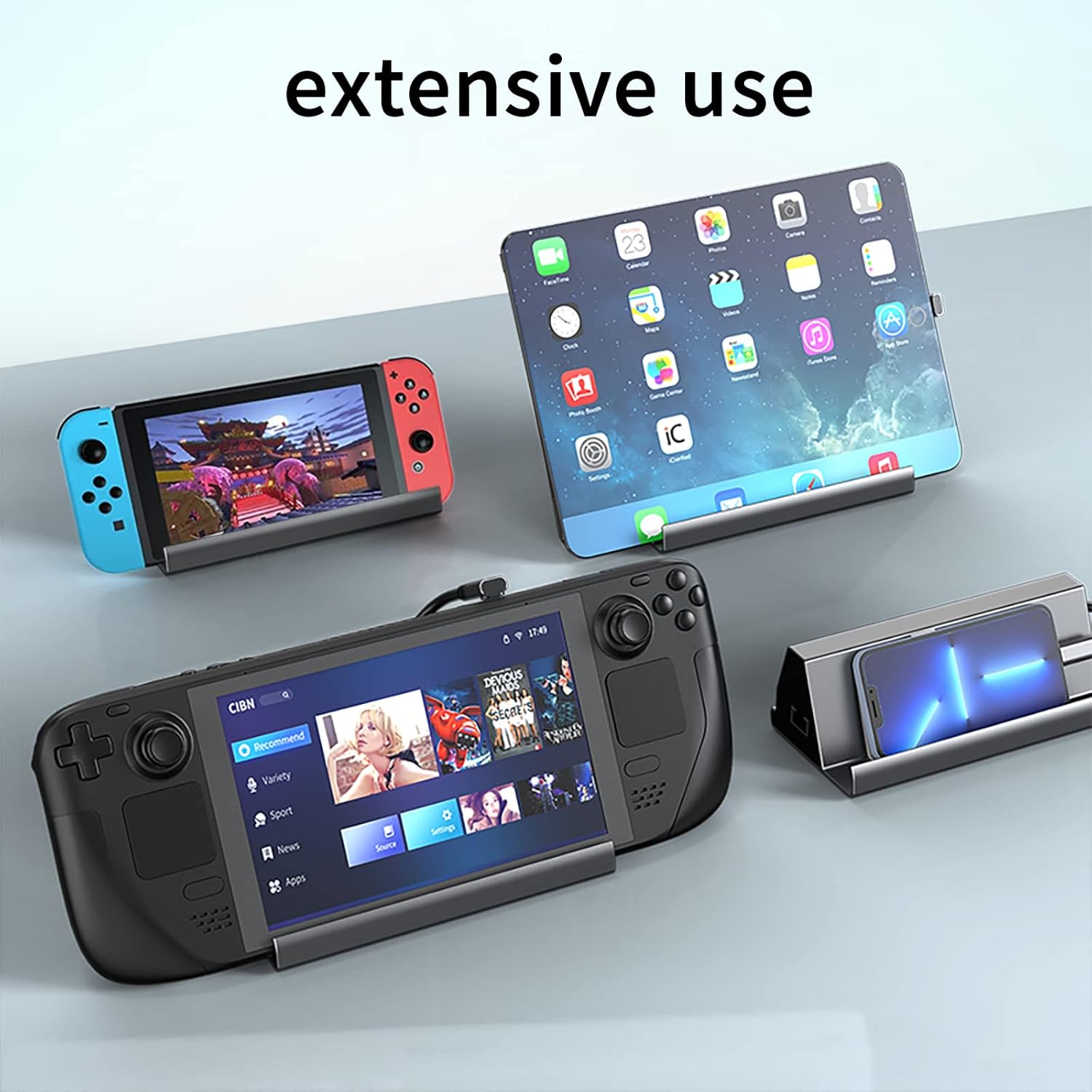 Margal Base para cubierta de vapor, estación de acoplamiento compatible con Steam Deck, 7 en 1 Stream Deck Dock con HDMI 2.0 4K 60HZ, Gigabit