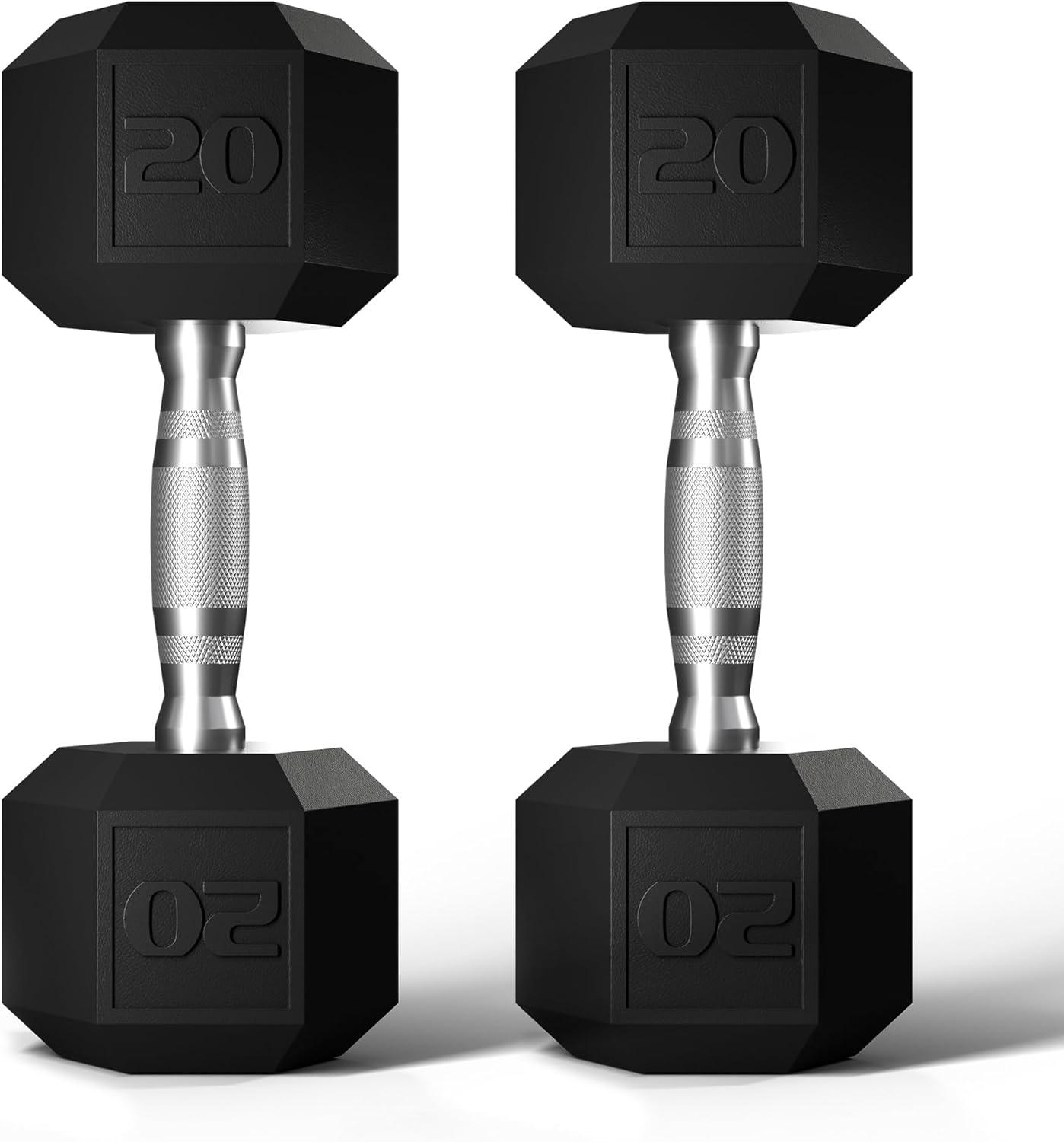 GRETERST Juego de mancuernas hexagonales con revestimiento de goma, pesas de mano para ejercicio y acondicionamiento físico para gimnasio en casa,