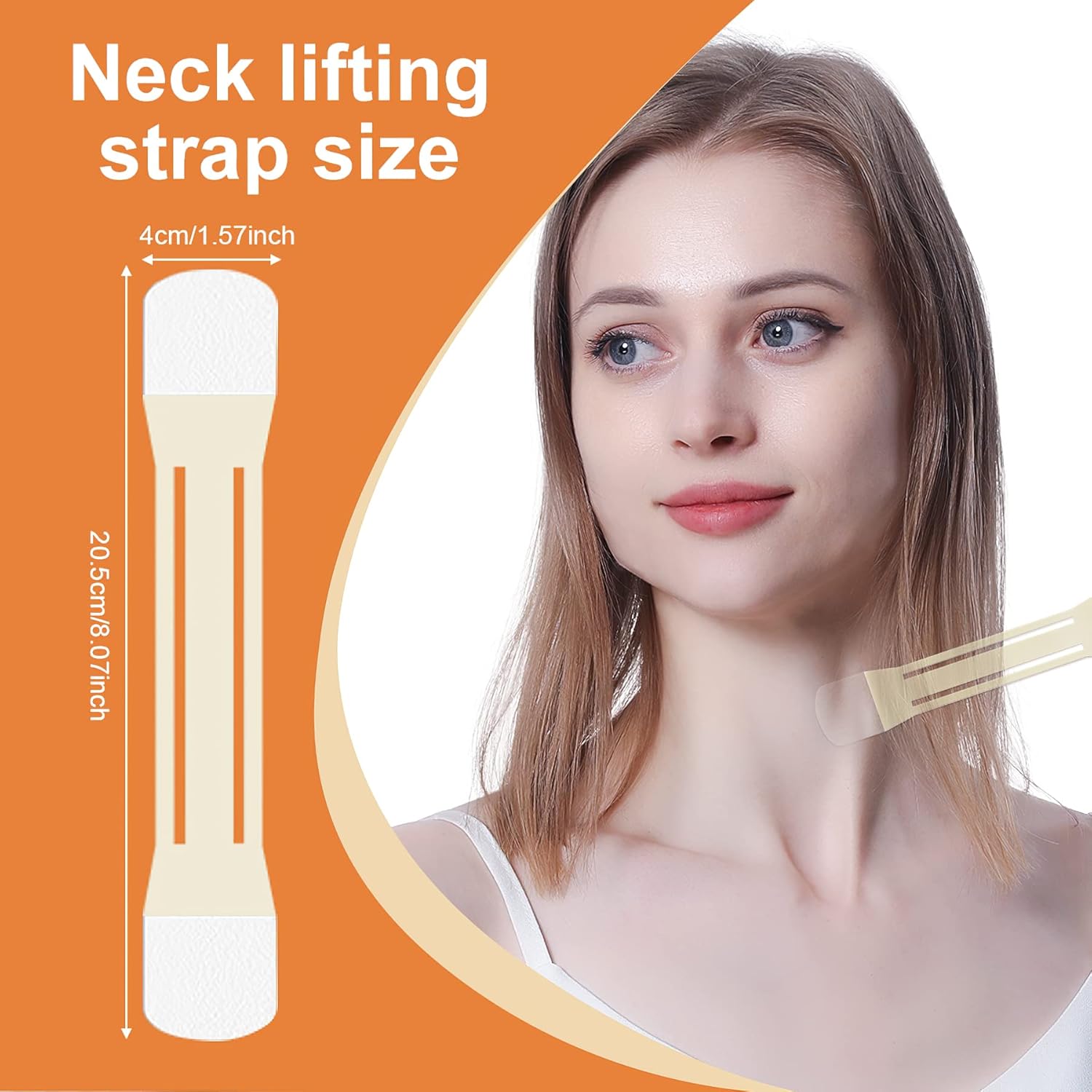 Cintas de levantamiento de cuello, tiras correctoras instantáneas invisibles antiarrugas, calcomanías de levantamiento de cuello para levantar y