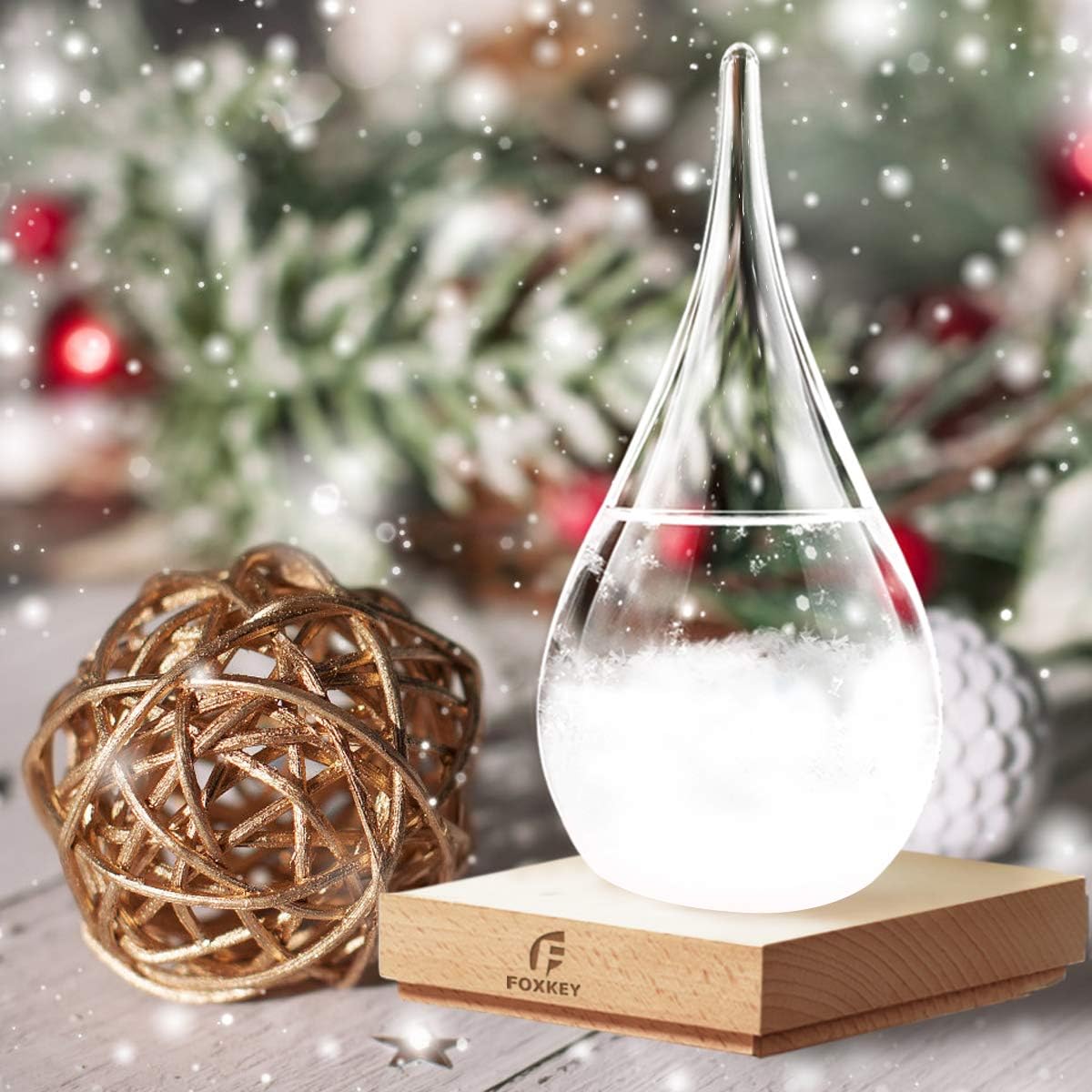 Cristal de tormenta predictor meteorológico, barómetro de globo de nieve, decoración única de Navidad, regalos de tormenta, nube meteorológica,