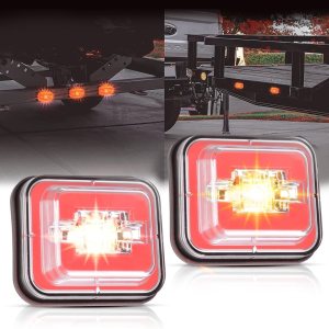Luces LED para remolques de camión, 2 piezas, 2835 luces LED de freno de giro, estacionamiento, señal estroboscópica inversa, parte delantera, Luces LED para remolques de camión, 2 piezas, 2835 luces LED de freno de giro, estacionamiento, señal estroboscópica inversa, parte delantera,