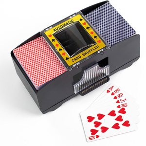 Barajador automático de tarjetas, funciona con pilas, fácil operación, plástico duradero, baraja 2 barajas, para póker, Texas Poker, Blackjack, Barajador automático de tarjetas, funciona con pilas, fácil operación, plástico duradero, baraja 2 barajas, para póker, Texas Poker, Blackjack,