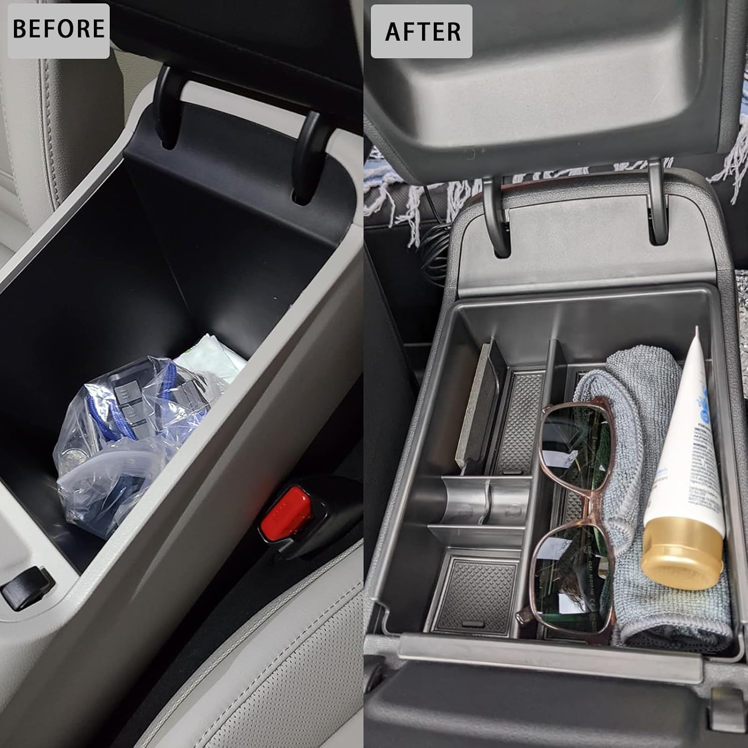 HGWEI Bandeja organizadora de consola central compatible con accesorios Hyundai Tucson LimitedHybridTucson Hybrid SEL 2022-2024 (solo transmisión