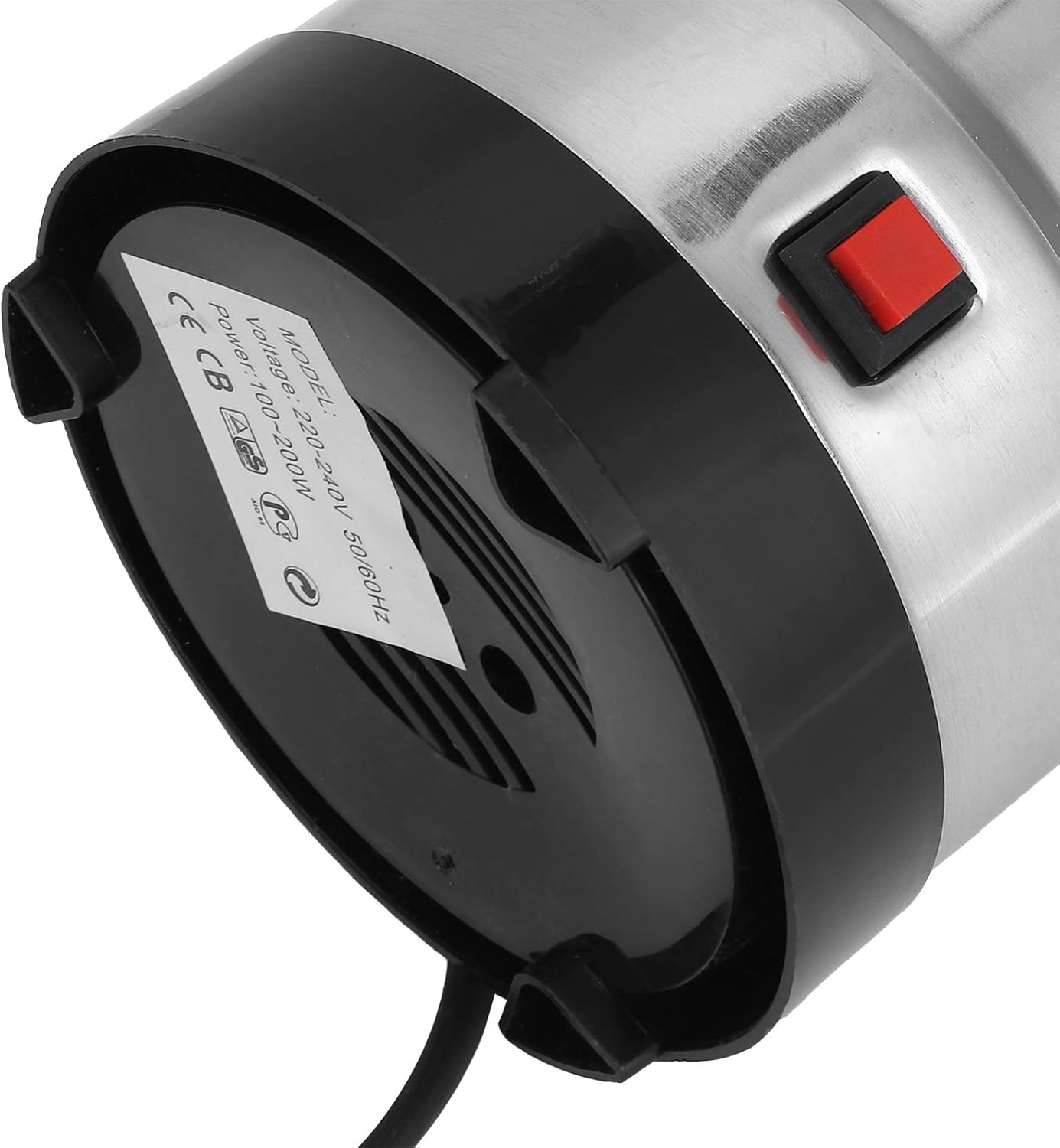 Especias eléctricas de precisión resistente, cubierta transparente de acero inoxidable 304 + percolador de material ABS, (regulaciones americanas