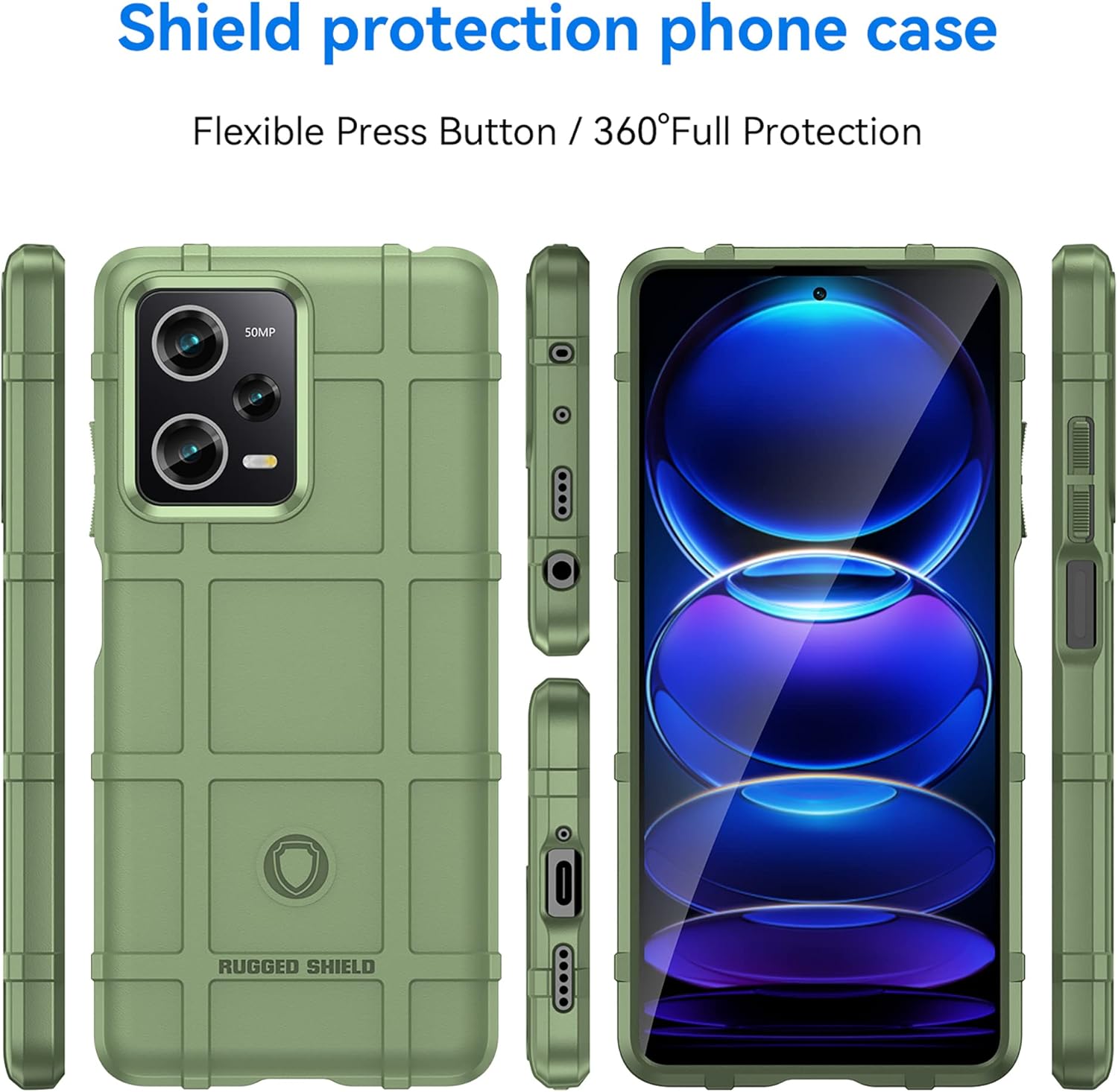 CCSmall Funda para Xiaomi Redmi Note 12 Pro 5G, Funda para Poco X5 Pro, resistente a prueba de golpes, funda de teléfono compatible con carga