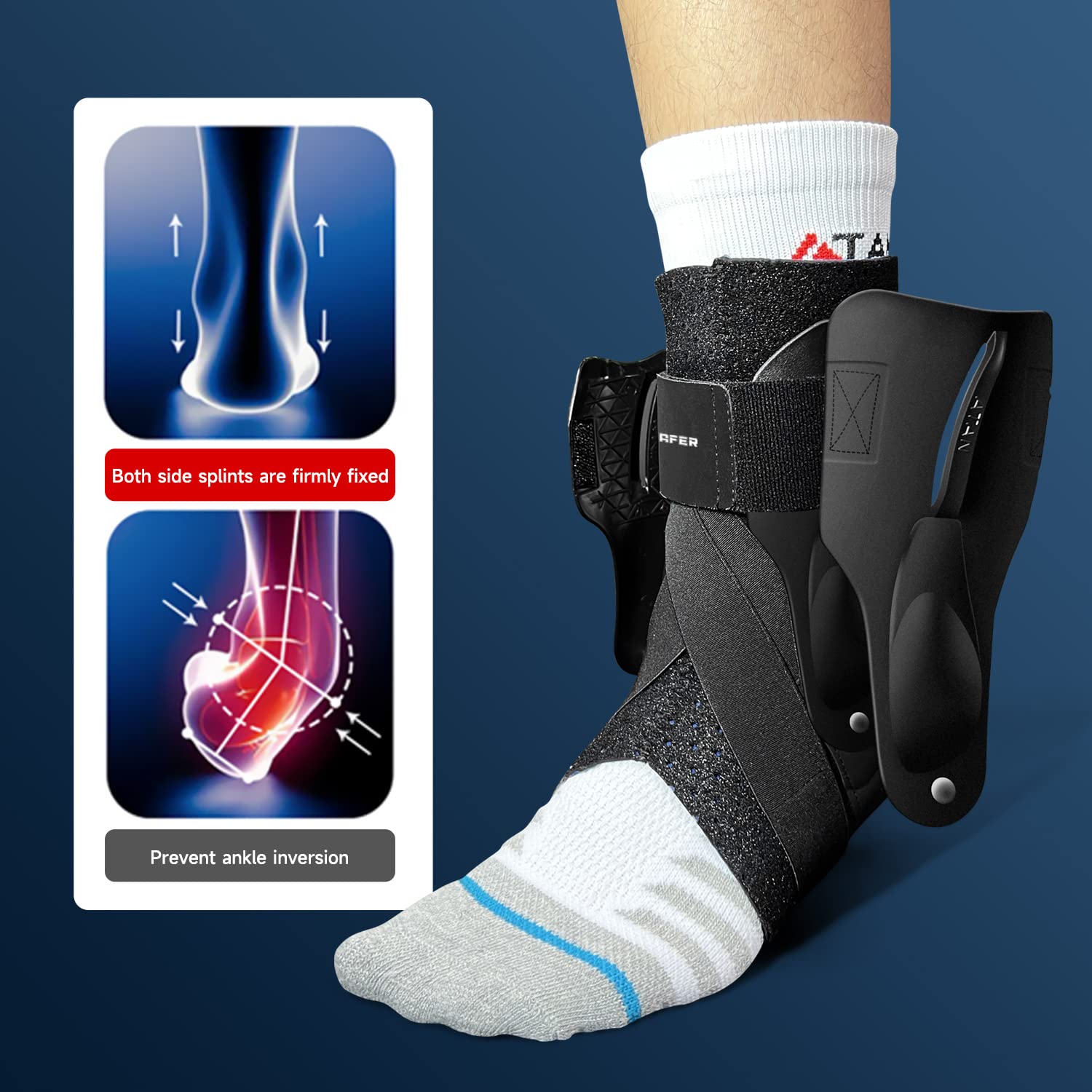 Tobillera para mujeres y hombres  Tobillera esguince para tendón, tendón, esguince, recuperación de lesiones, soporte de tobillo para correr,