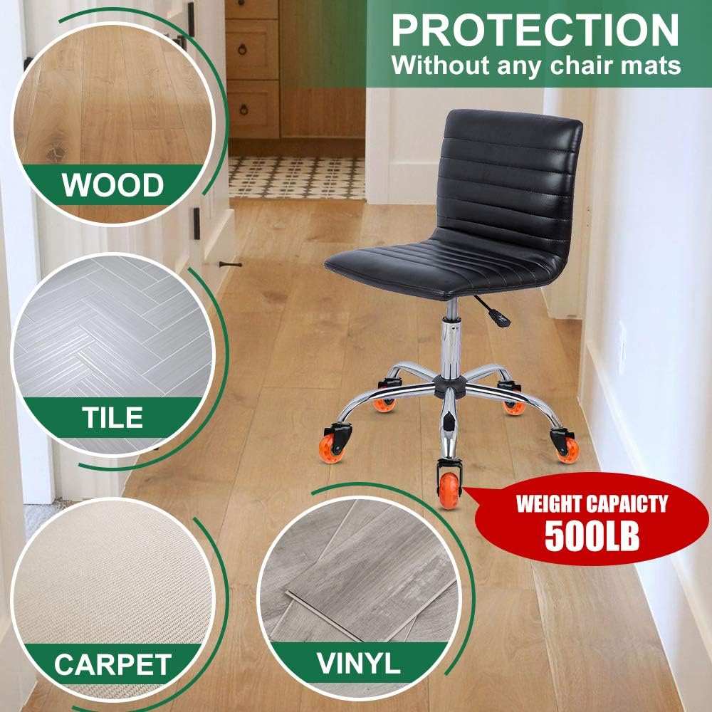 8T8 Ruedas giratorias para silla de 2 pulgadas, rodamiento suave y silencioso, ruedas de repuesto resistentes para silla de escritorio de oficina,