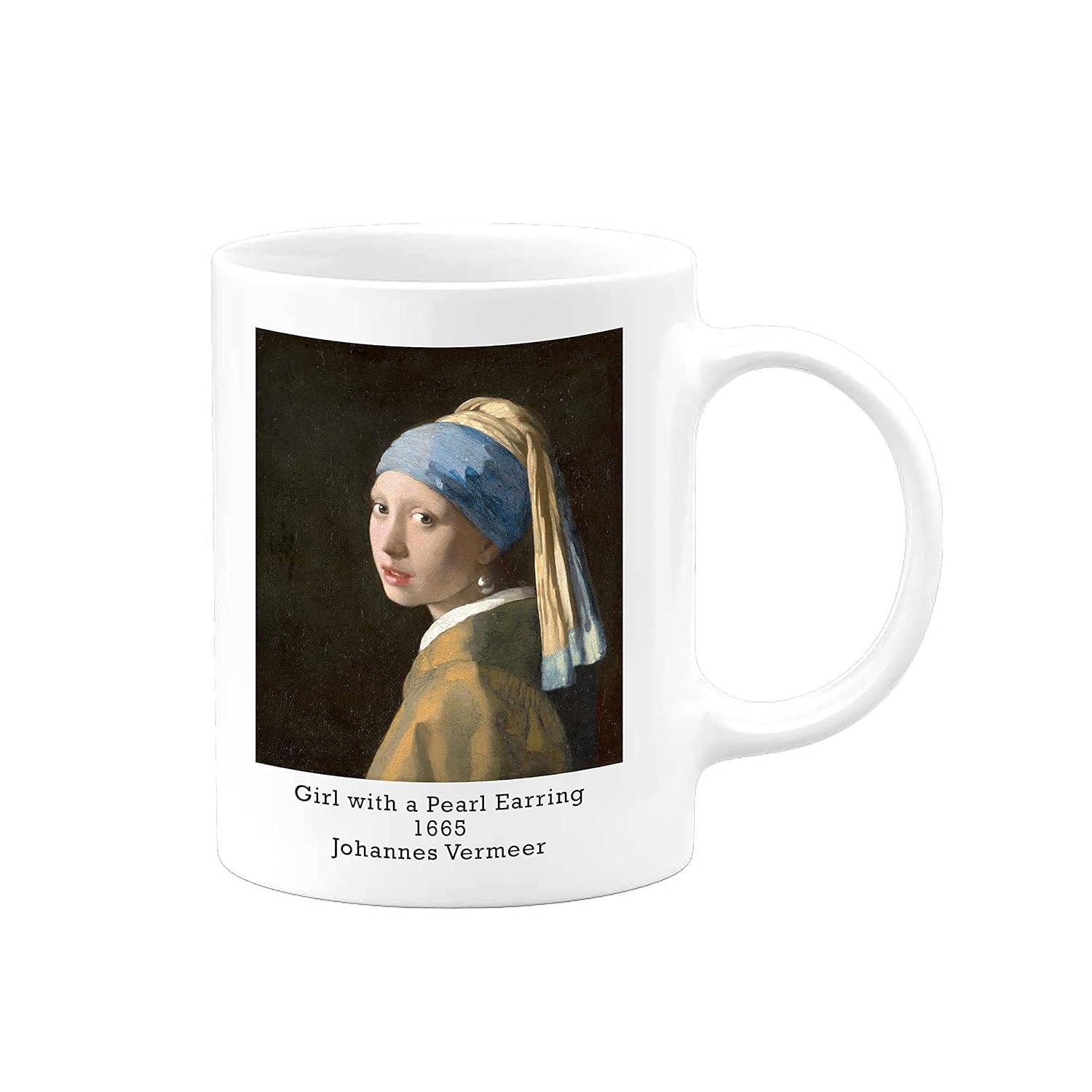 Famous Painting Novelty Coffee Mug  Johannes Vermeer  Girl With A Pearl Earring  Christmas Gift Birthday Present  Fine Art Memorabilia