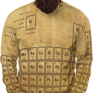 Science Elements Chemistry Crew Neck Pullover for Men Loose And Casual Sweatshirt Long Sleeve T Shirt Science Elements Chemistry Crew Neck Pullover for Men Loose And Casual Sweatshirt Long Sleeve T Shirt